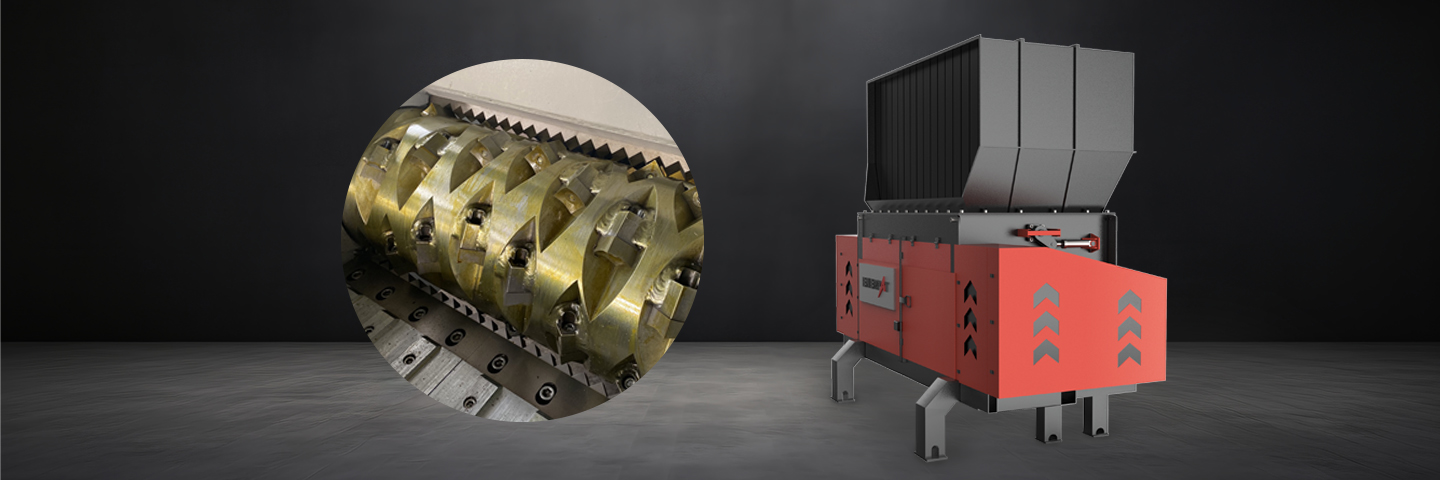 single shaft shredder آلة تقطيع رمح واحد