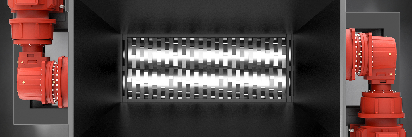 double shaft shredder تقطيع رمح مزدوج