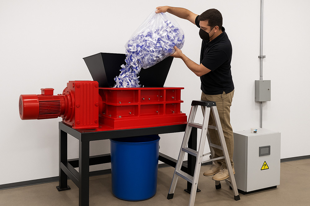 Paper and Cardboard Shredder ماكينة تقطيع الورق والكرتون