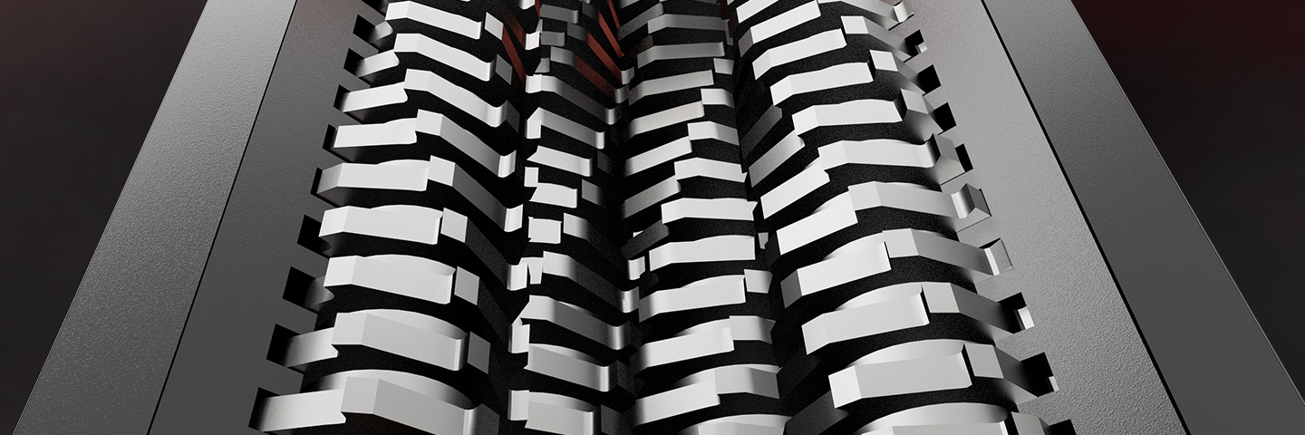 Four Shaft Shredder أربعة رمح التقطيع