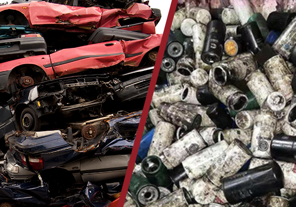 المواد التي يتم التعامل معها بواسطة آلات تمزيق المعادن الثقيلة